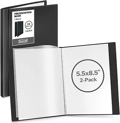 Small Binders With Sleeves Presentation Books 5.5x8.5 2-Pack Black Playbill • $17.24