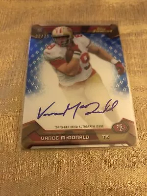 2013 Topps Finest Vance McDonald On Card Autograph Blue Rookie Refractor #20/25 • $12.99
