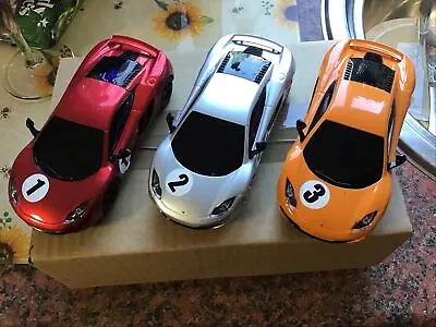 Scalextric Digital Cars - 3 X McLaren MP4-12C Red Silver & Orange. Unboxed . • £70