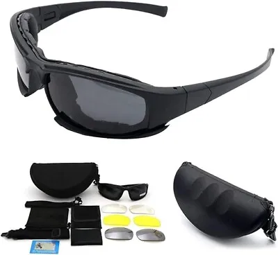 Polarized Tactical Glasses Shooting Sunglasses For Men Women Racers Cyclists • £20.56