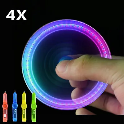 4x Fidget Spinner Light Up Pen - Sensory Toy Autism Stress Relief ADHD Kids Game • £3.55