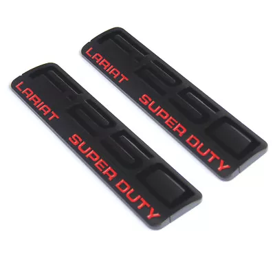 2x OEM Black F-250 Lariat Super Duty Fender Emblem F For Fits F250 Lariat RedZ • $41.21