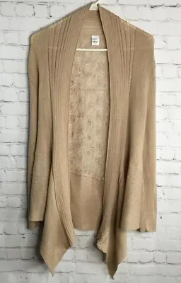 $18.89 • Buy Jockey Person To Person Women Beige Sweater Open Cardigan Crochet Back Size L