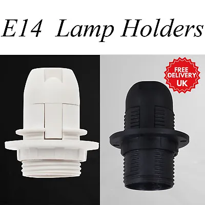 Vintage Plastic Industrial Bulb Holder E14 Screw Lamp Base Light Holders Socket • £4.30