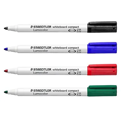 Staedtler 341 Lumocolor Whiteboard Compact Marker Pen - 1-2mm - 4 Colours • £5.99