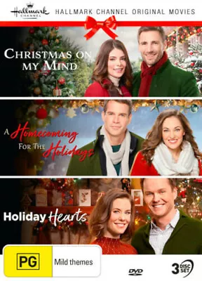 HALLMARK Christmas 20 On My Mind / Homecoming For The / Holiday Hearts DVD NEW • $22.99