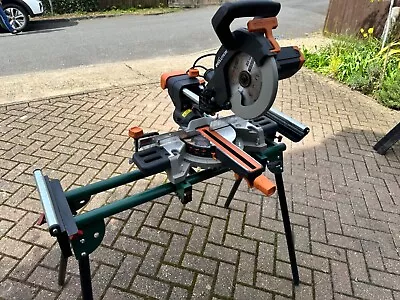 Evolution R210  Chop Saw- AND WORK BENCH/STAND !!! Only Used For 1 Job • £80