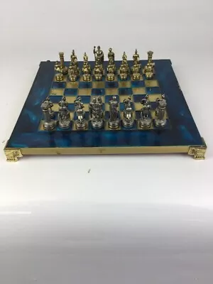 Marinakis Style Metal Roman Figures Chess Set • £20