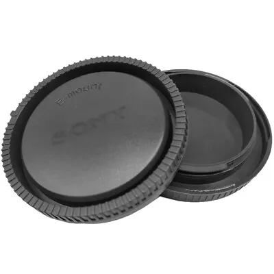 $13.02 • Buy 2X Camera Body Cover + Lens Rear Cap For Sony E-mount A6000 A6300 A7R A7S NEX-7