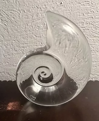 $25 • Buy Vintage Val Saint Lambert Nautilus Paperweight