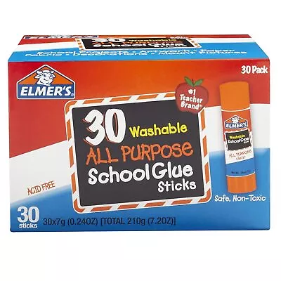 Elmer's All Purpose School Glue Sticks Washable 7 Grams 30 Count 30  • $12.99