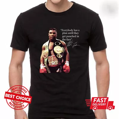 Iron Mike Tyson Quotes Men's Black T-Shirt S-3XL Q7885 • $8.98