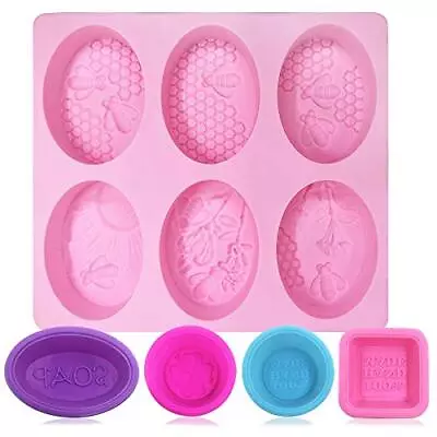 5 Pcs Soap Making Molds Silicone Food Grade Soft Cake Cupcake Muffin Candle Moul • $12.88
