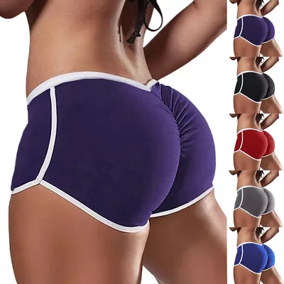 Womens Sexy Butt Lifting Gym Yoga Pants Yoga Shorts Workout Sports Hot Pants • £4.60