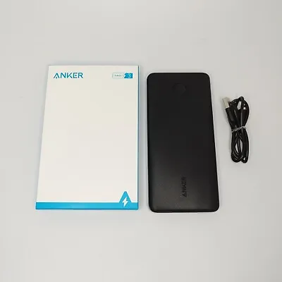 Anker Powercore 10000mAh Power Bank Charger Black USB-C Portable IPhone Android  • £14.99