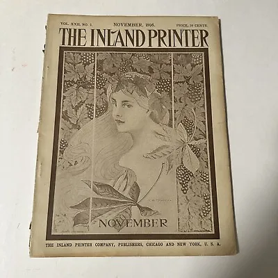 The Inland Printer November 1898 Ultra-Scarce Advertising Magazine Complete! • $89.96