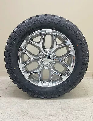 Chevy 20  Snowflake Chrome Wheels 33x12.50 MT Tires For Silverado Tahoe Suburban • $2499