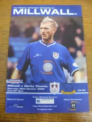 26/10/2002 Millwall V Derby County  (Crease) • £3.99