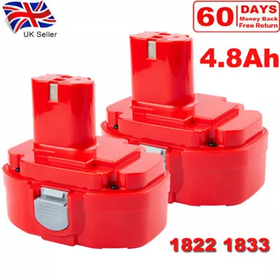 £21.89 • Buy 2X 4.8Ah For Makita 18V Ni-MH Replacement Battery PA18 1822 1823 Cordless Drill