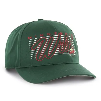 47 Brand Minnesota Wild Marquee Hitch Snapback Hat Cap Green - OSFM • $27.94