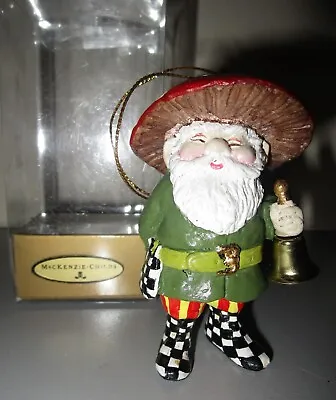 MacKenzie Childs Gnome Sweet Gnome W/ Bell Christmas Ornament 53918-32 New +Box • $49.95