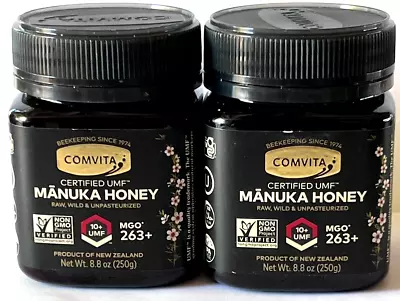 Comvita Manuka Honey UMF 10+ MGO 263+ New Zealand  2 JARS  8.8 OZ EACH • $42.99