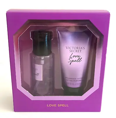 Victoria Secret Purple Love Spell Fragrance Mist Body Spray Lotion Gift Set 2.5 • $18.23