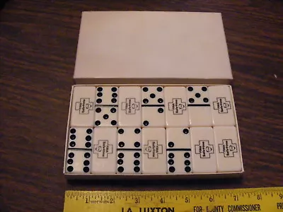 $90.71 • Buy Vintage Fina Safe Time White Dominoes Fina Oil Gas Safety Award