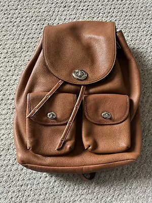 Coach Tan Leather Backpack In Perfect Condition • £49.99