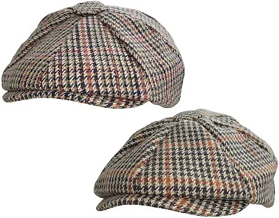 £10.99 • Buy Newsboy Cap Baker Boy Hat Check Peaky Blinders Style Hats Flat Caps Gatsby Hats