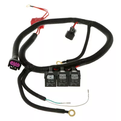 7.87in Wiring Harness Auto Power Cooling Fan Wire Kit Car Accessories Anti-rust • £39.84