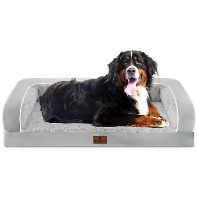 SheSpire Gray Orthopedic Memory Foam Dog Bed Soft Pet Mattress For Large Dog • $39.99