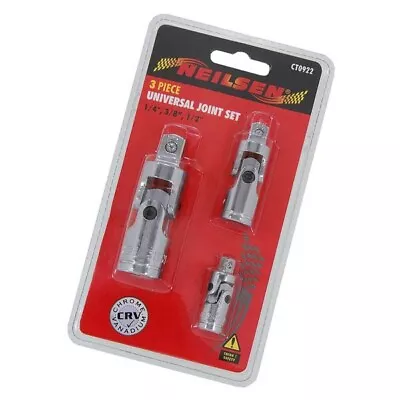 $12.36 • Buy 3 Pieces Impact Universal Joint Socket Set Swivel Drive Adapter Reducer CR-V 922