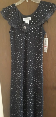 £4.90 • Buy NWT JESSICA HOWARD Black DRESS SIZE 12 Polkadot Sleeveless 