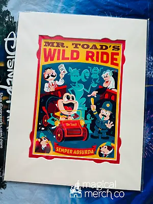 2024 Disney Parks Print Mr Toad Wild Ride 14x18  Dave Perillo • $74.95