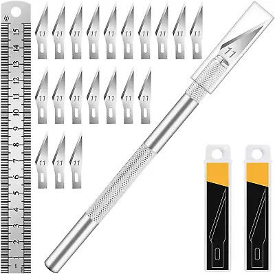 $9.13 • Buy Kit Exacto Knife Set 20 Blade Refill Xacto For Leather Craft Pen Cutter Razor
