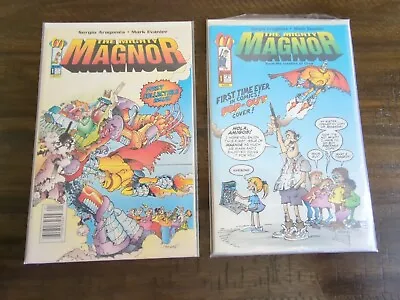 SERGIO ARAGONES MIGHTY MAGNOR #1  POP UP COVER+BONUS #1 Lot 2 Malibu Comics NM • $3