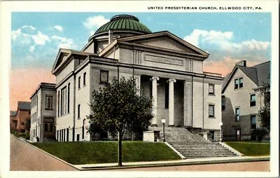 1920's. Ellwood City Pa. United Presbyterian Church. Postcard. • $8