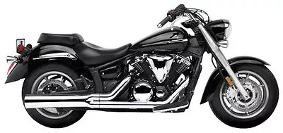 $499.99 • Buy 07-09 Yamaha Vstar 1300 Road Burner Velocity Lites 2 Into 1 Custom Exhaust Pipes