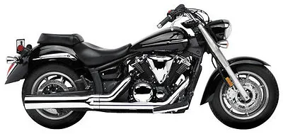 07-09 Yamaha Vstar 1300 Road Burner Velocity Lites 2 Into 1 Custom Exhaust Pipes • $499.99