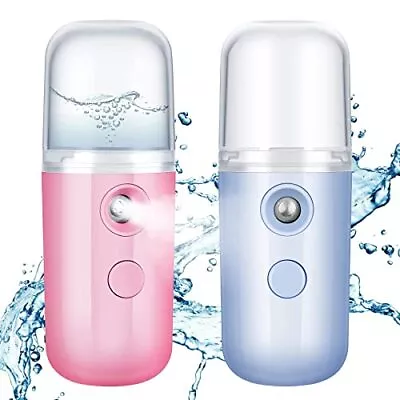 2 Pieces Nano Facial Mister 30 Ml Mini Face Humidifier Portable Bluepink • $18.10