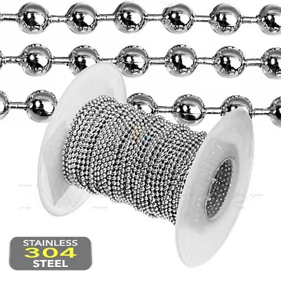 £5.15 • Buy STAINLESS STEEL Ball Chain Necklace Hypoallergenic JEWELLERY MAKING _719.