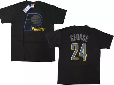 New Paul George #24 Indiana Pacers Mens Sizes M-L Adidas Black Shirt • $6.71