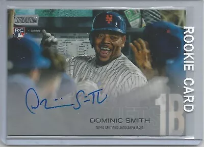 Dominic Smith RC AUTO 2018 Topps Stadium Club ON CARD AUTOGRAPH Rookie Card Mets • $18.95