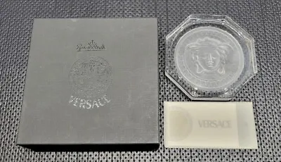 Versace Clear Glass Rosenthal Medusa Coaster Boxed • $99.99