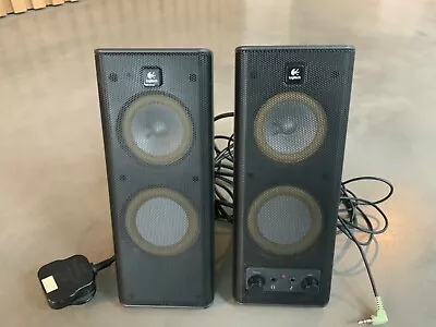 Logitech X-140 2.0 Channel Stereo Speakers Pair - Black • £3