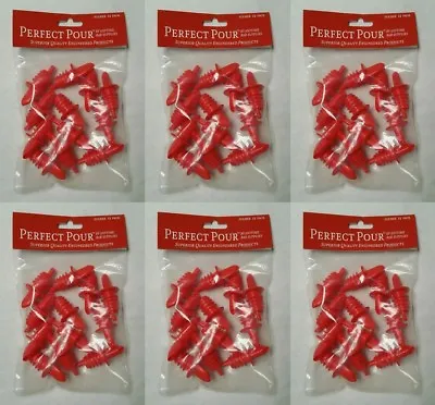 72 RED Liquor Bottle Non Measured Flair POUR SPOUT Pourer Bar Supplies 6 DOZ! • $29.95