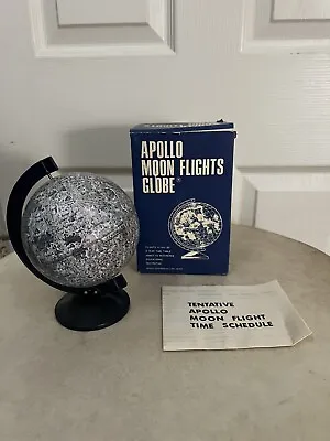 Apollo Moon Flights Globe 1970 Flight Time Schedule Original Box • $50