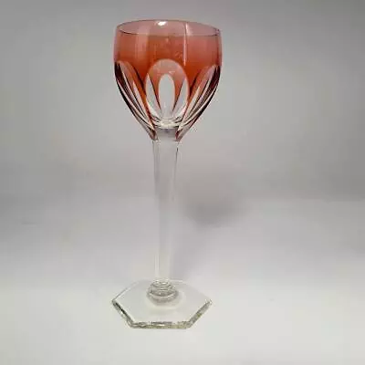 Rosalin Wine Glass Val St. Lambert Circa 1900. • £60.66