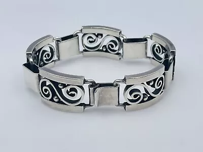 Georg Jensen Inc USA La Paglia Vintage Sterling Silver Modernist Bracelet • $450